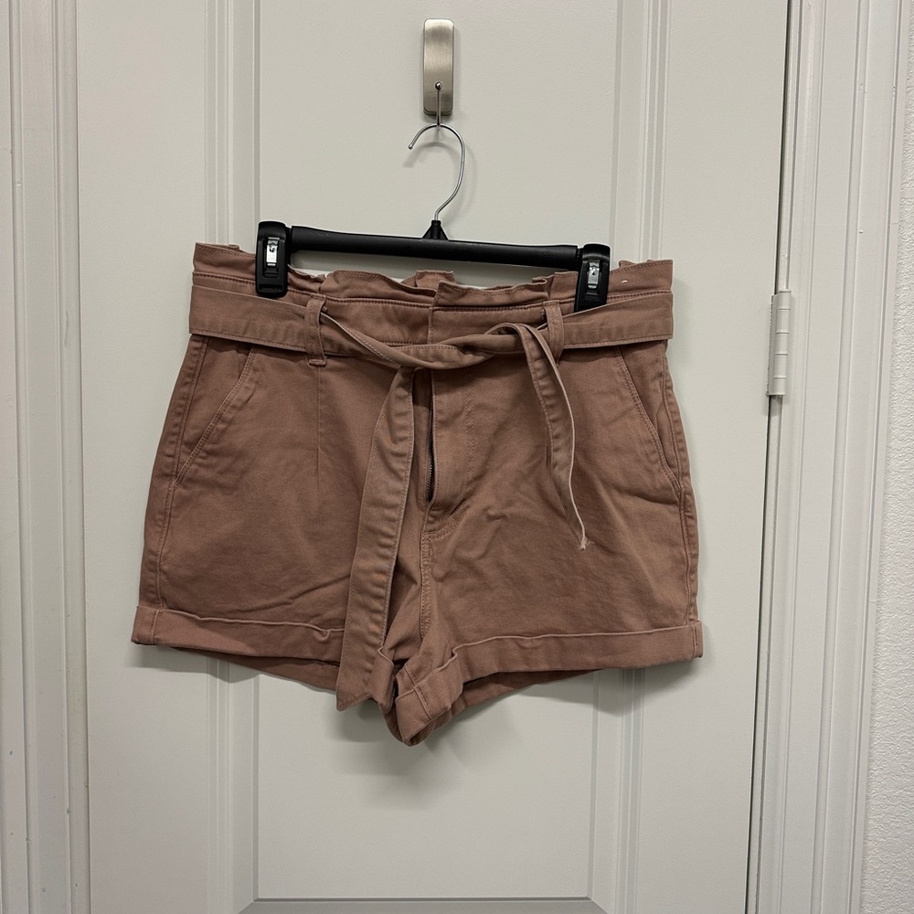 Express High Waist Shorts with Tie Belt